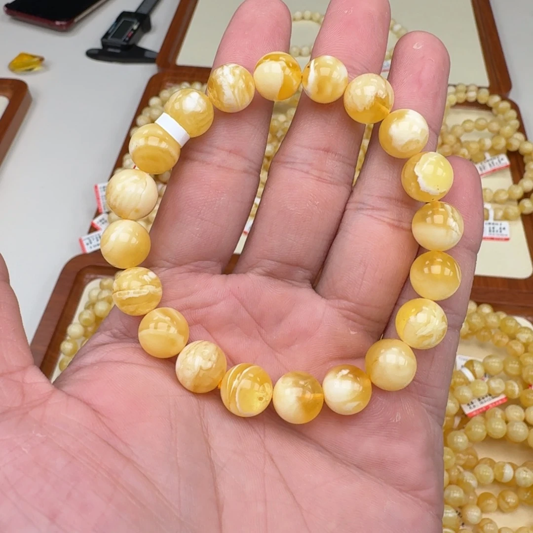 琥珀未镶嵌手链蜜蜡手串