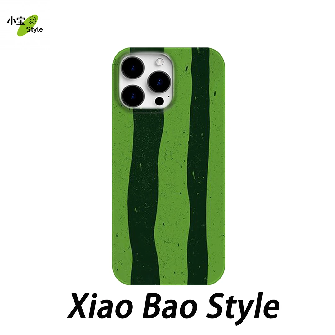 西瓜条纹适用苹果16pro手机壳15promax小众14pro/13pro个性12/11p