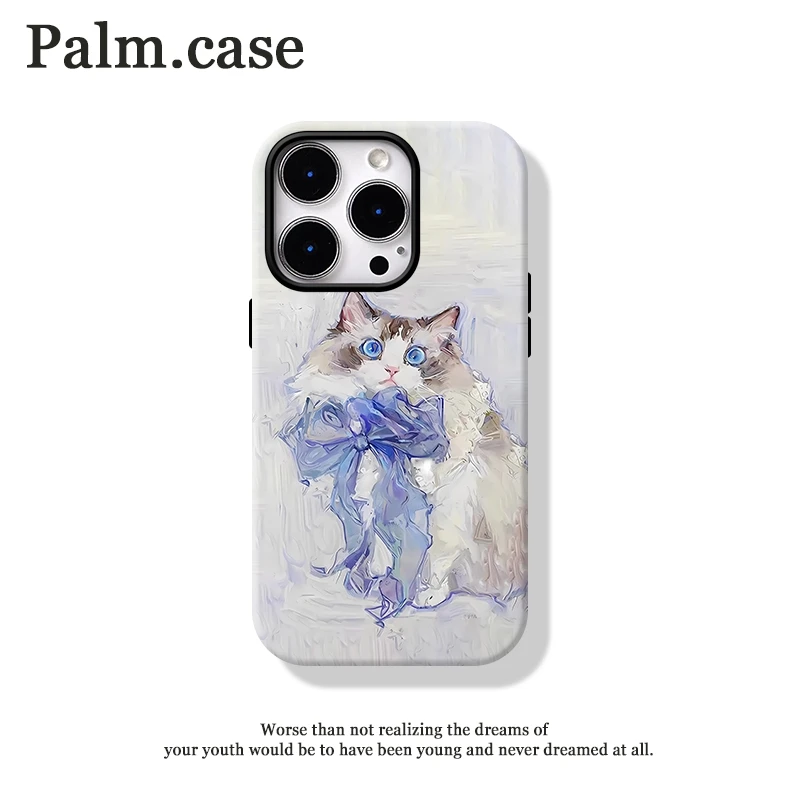 菲林二合一适用苹果/华为/oppo/vivo/小米/一加手机壳16p高贵小猫