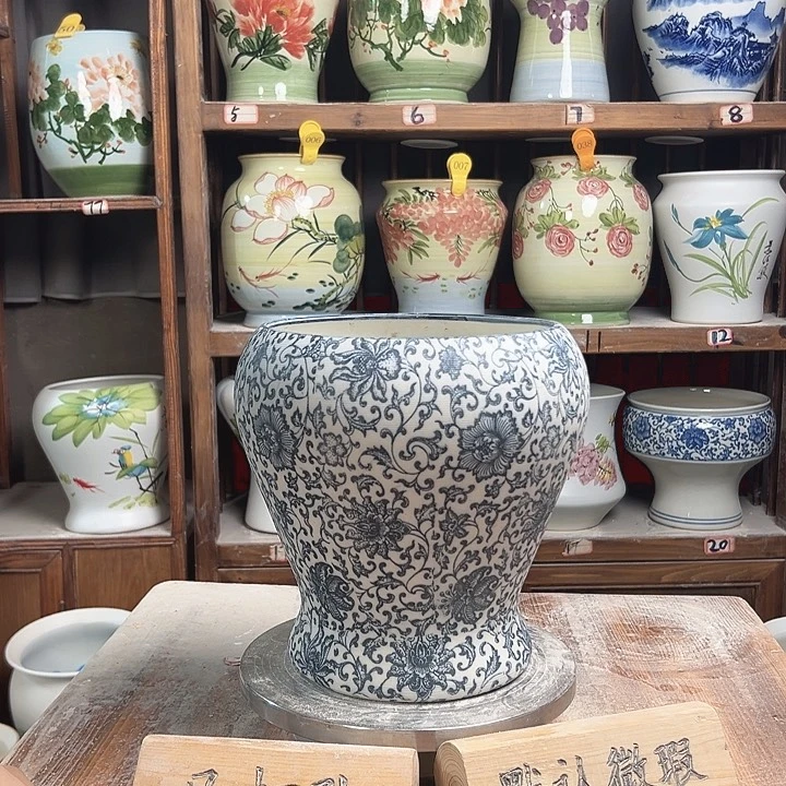 陶瓷鱼尾复古青花新款新款陶瓷陶瓷