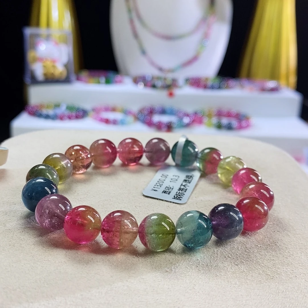 未镶嵌手链碧玺西瓜