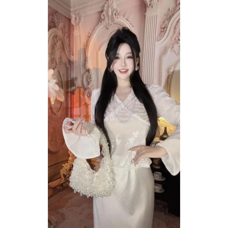 【崔】风吟衫 Z0187春季新品设计小众百搭木耳边长袖t恤衬衫