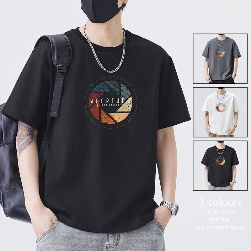 【高品质 纯棉T恤】夏季230克品质精梳紧密赛洛纺织圆领百搭8042 A