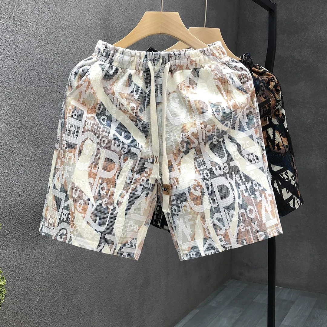 【TQUX港奢男装】轻奢定制外穿短裤男潮牌休闲半截五分裤2025夏季