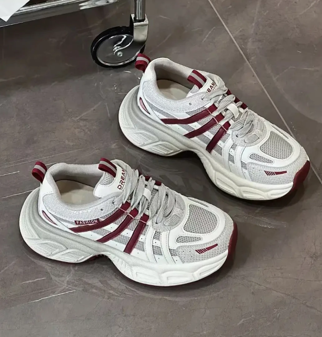 嘉嘉推荐#00款百搭时尚厚底绑带老爹鞋