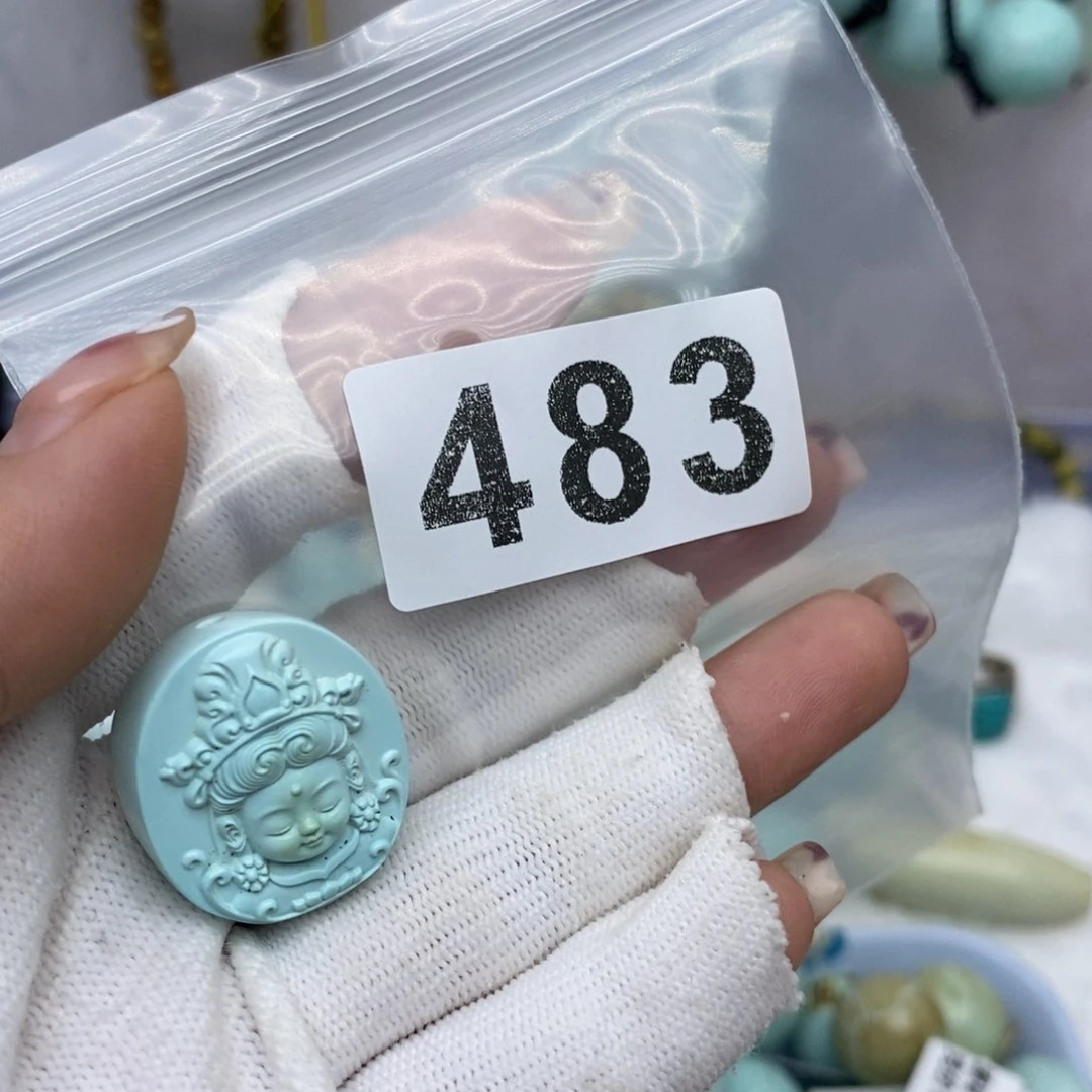 未镶嵌绿松石珠宝奇石把****来