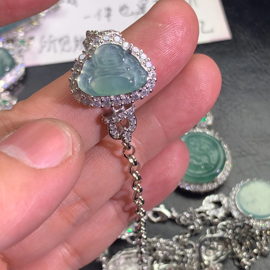 翡翠颈饰未镶嵌佛公手链