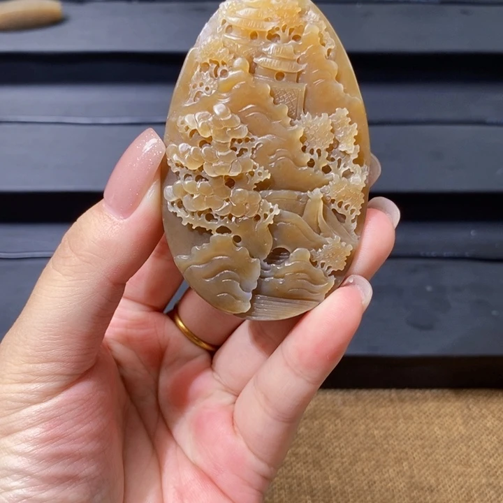 和田玉未镶嵌颈饰璞****砌