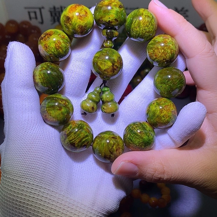 松木（琥珀木）手串/手链2.0 水墨丹青高货