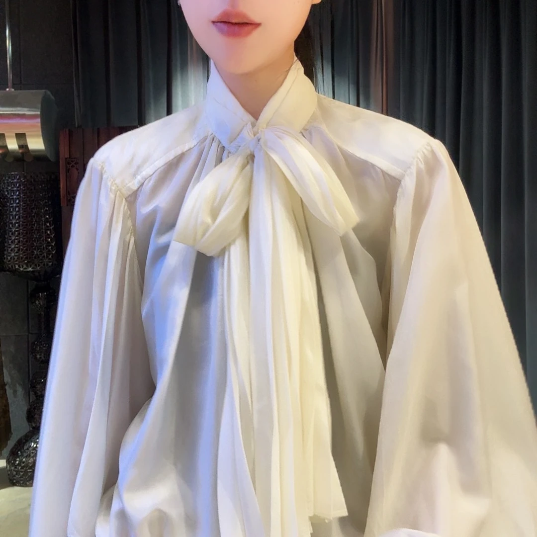 羊羔毛真丝上衣衬衫