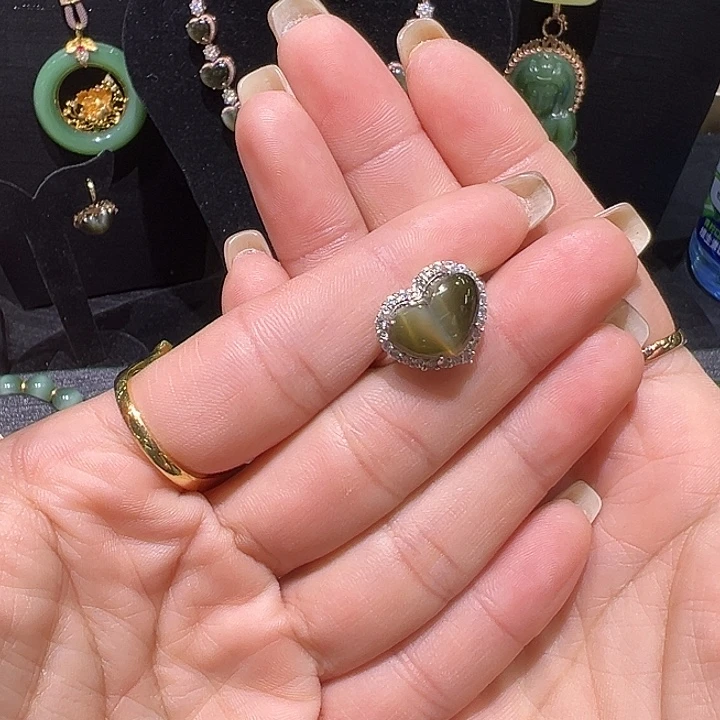 歹***.和田玉银S925镶嵌戒指