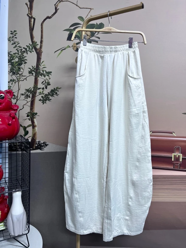 服装1027 夏季白色香蕉裤