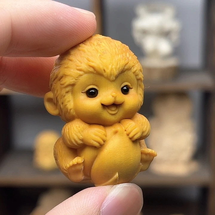 木黄杨木猴子摆件