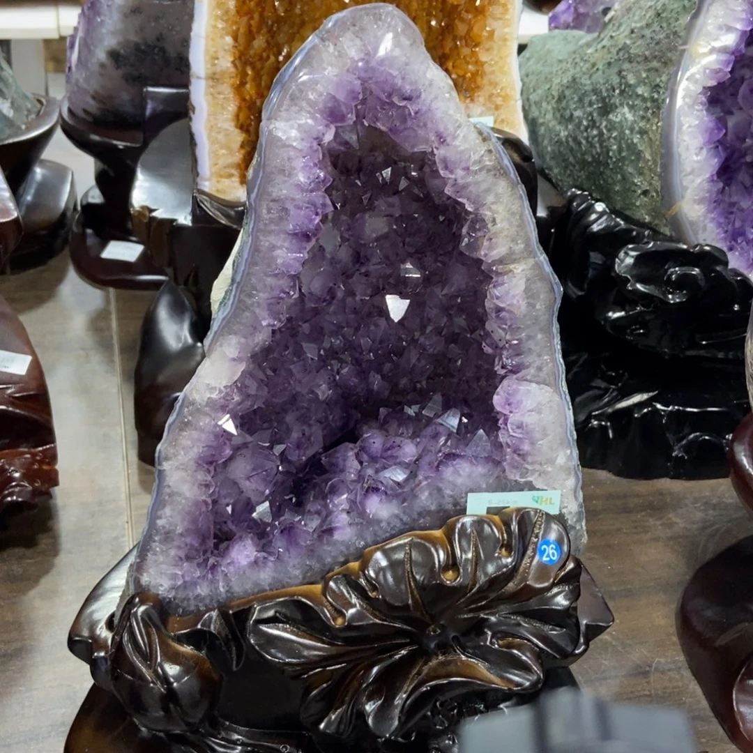 紫晶摆件未镶嵌水晶