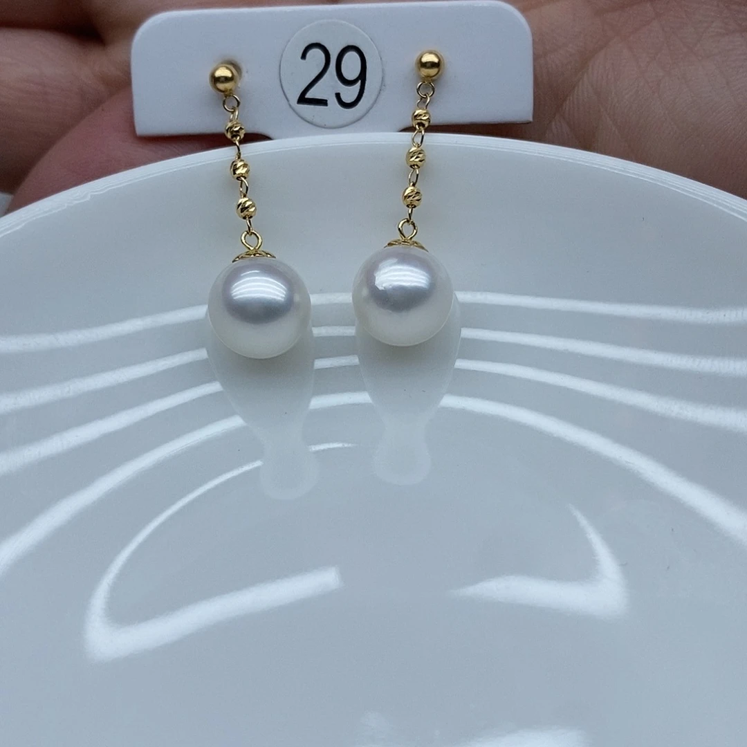 海水珍珠耳饰18K金镶嵌