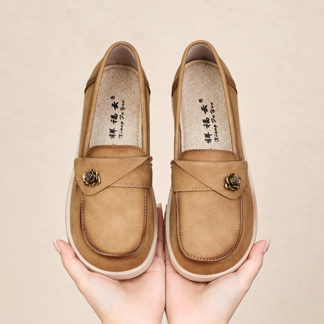 祥福云PM608老北京春季新款舒轻便百搭一脚蹬平底防滑单鞋