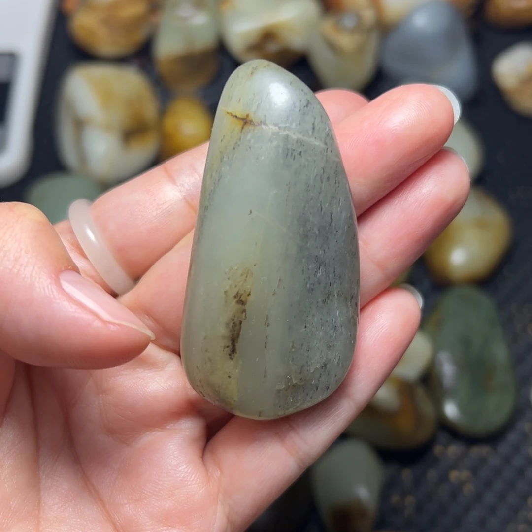 和田玉未镶嵌挂件A48