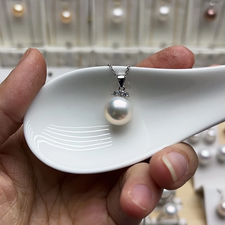 颈饰银S925镶嵌淡水珍珠11