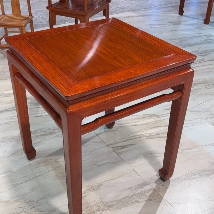 紫檀木类家具东**然缅花八仙桌