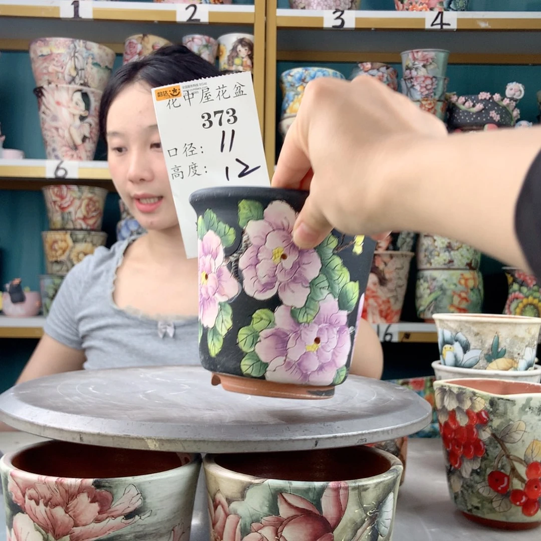 景德镇手工花盆373
