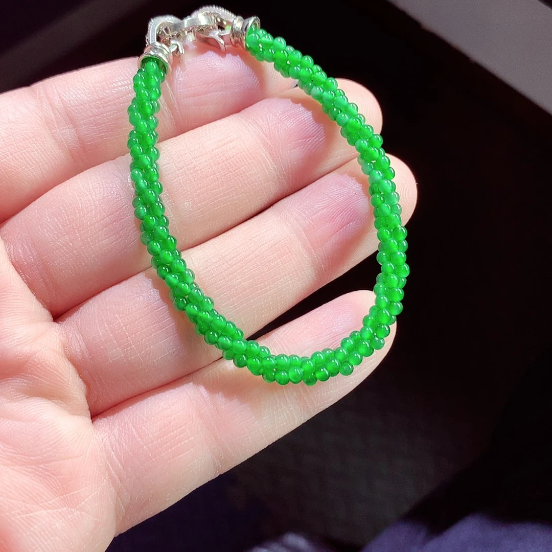 翡翠手链未镶嵌天然翡翠手链未镶嵌