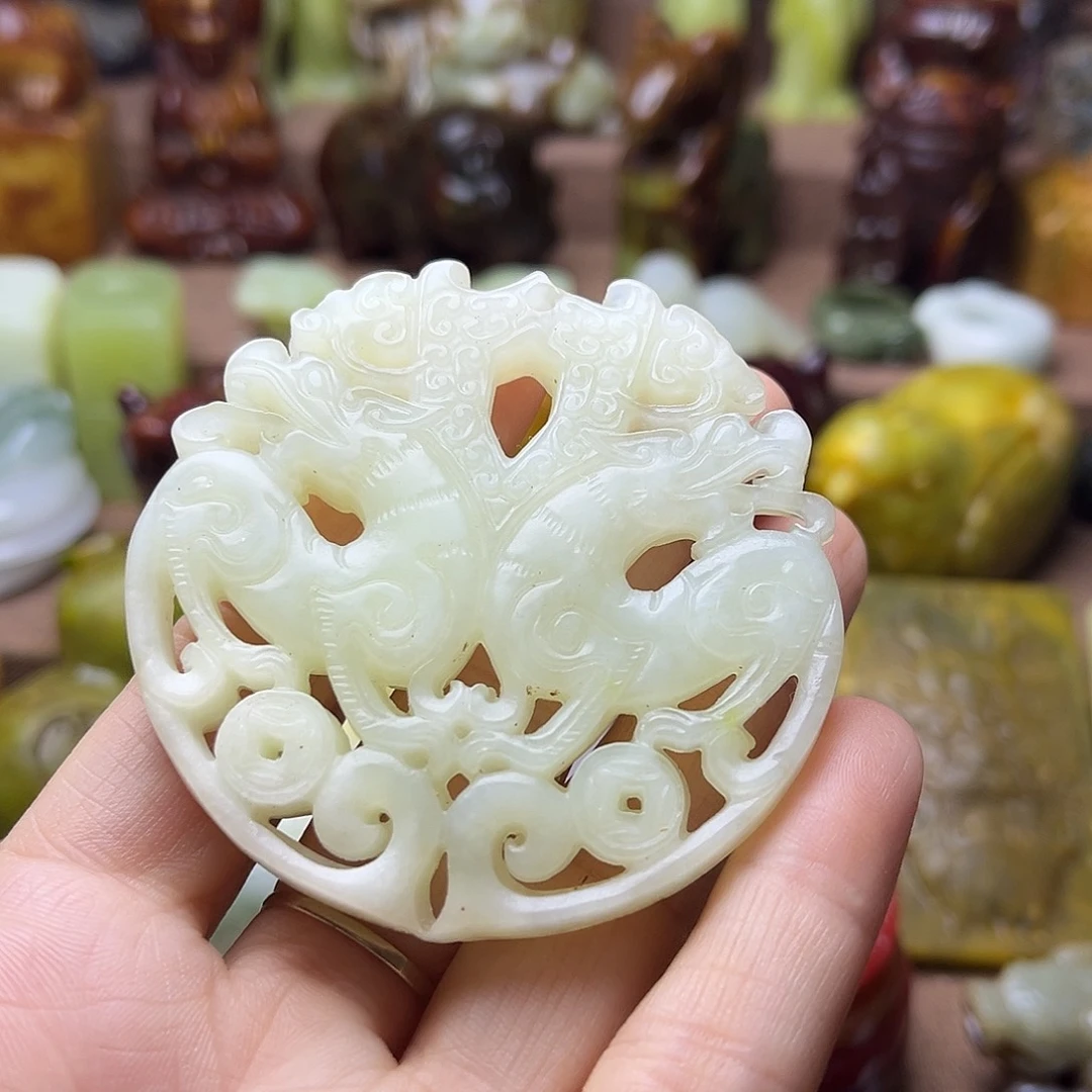 白玉菩提吊坠109。。