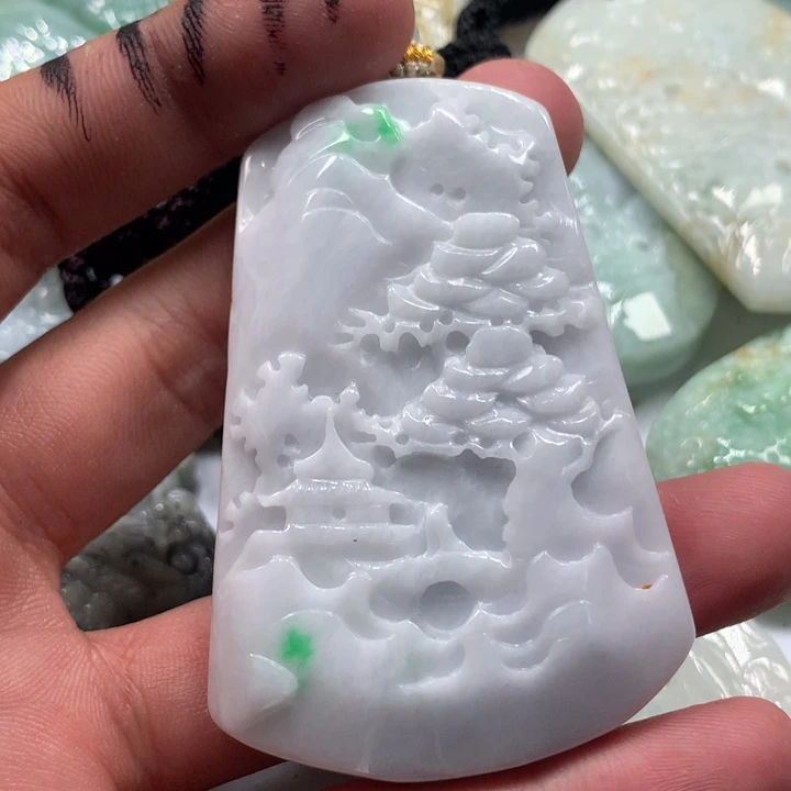 颈饰未镶嵌翡翠保真天然a货翡翠