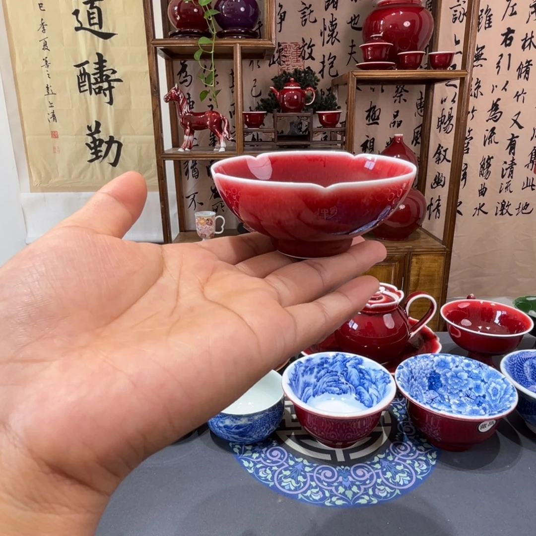 景德镇浅行窑花口普洱杯