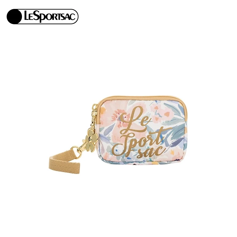 LeSportsac乐播诗25新款蜜意花园系列清新简约多拉链零钱包手拿包
