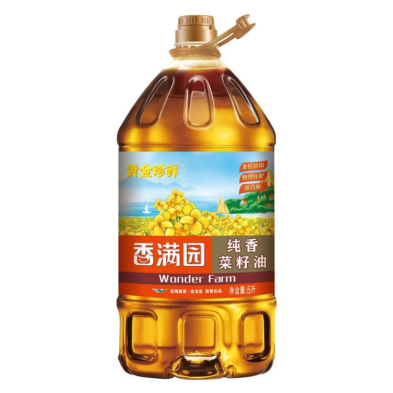 香满园黄金珍鲜纯香菜籽油 5L tk