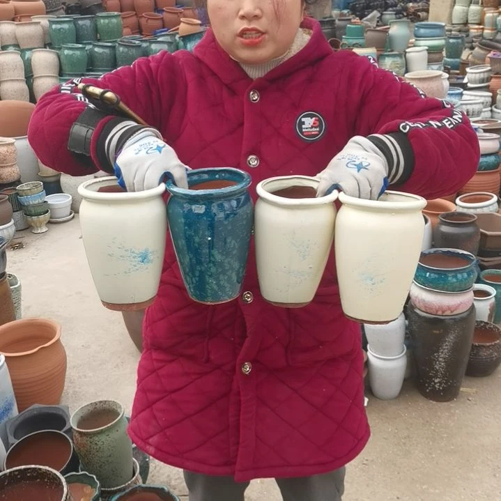 红陶口12高18瑕疵