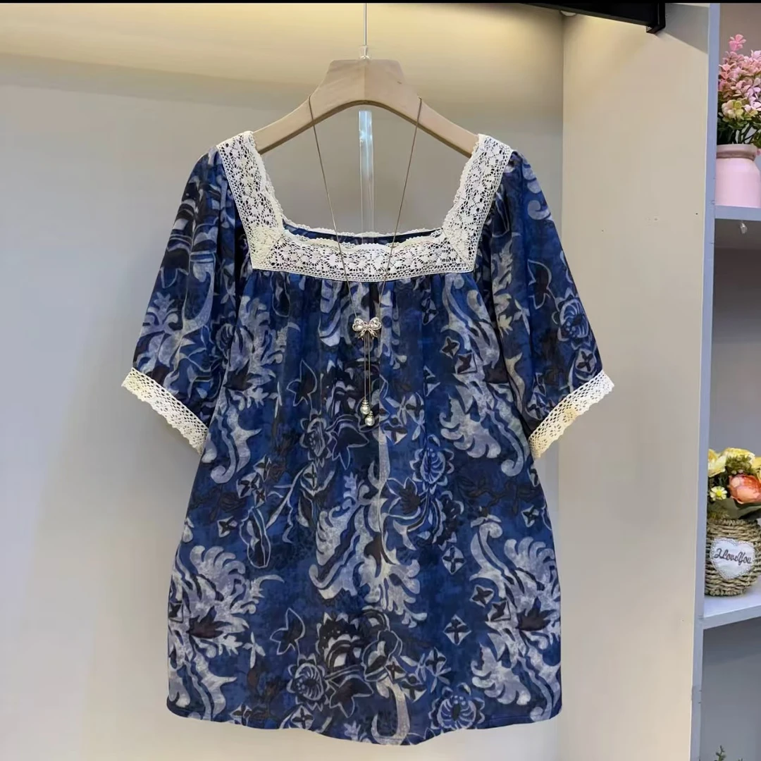 861女装短袖印花2025新款小众设计时尚宽松西米亚休闲T恤百搭