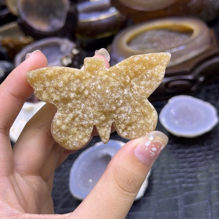 未镶嵌发饰水晶黄晶爱心