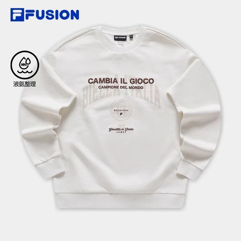 FUSION斐乐潮牌男针织套头衫2024春新款字母卫衣 T11M415204