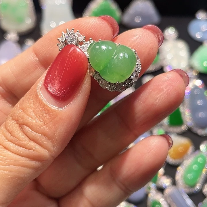 翡翠银S925镶嵌颈饰