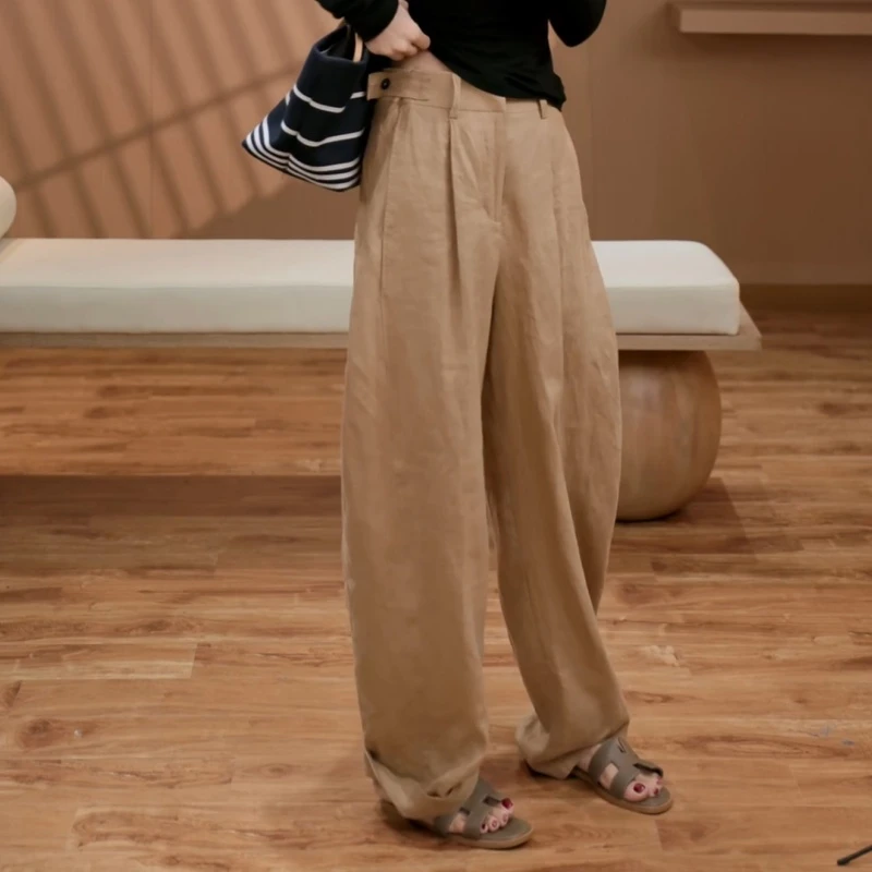 2025夏季新款女款设计简约宽松百搭休闲裤LK2504212
