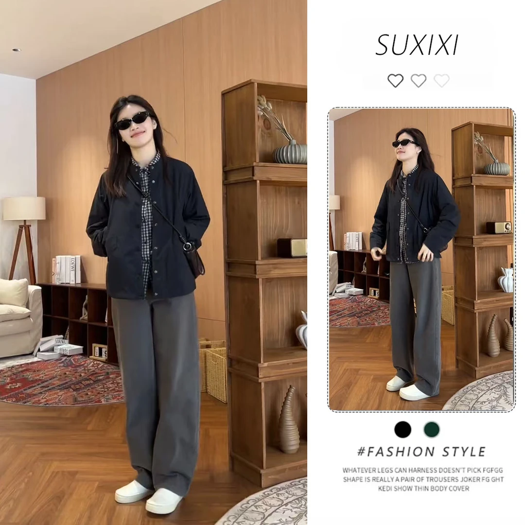 秋季搭配一整套法式慵懒风套装衬衫简约外套休闲裤三件套