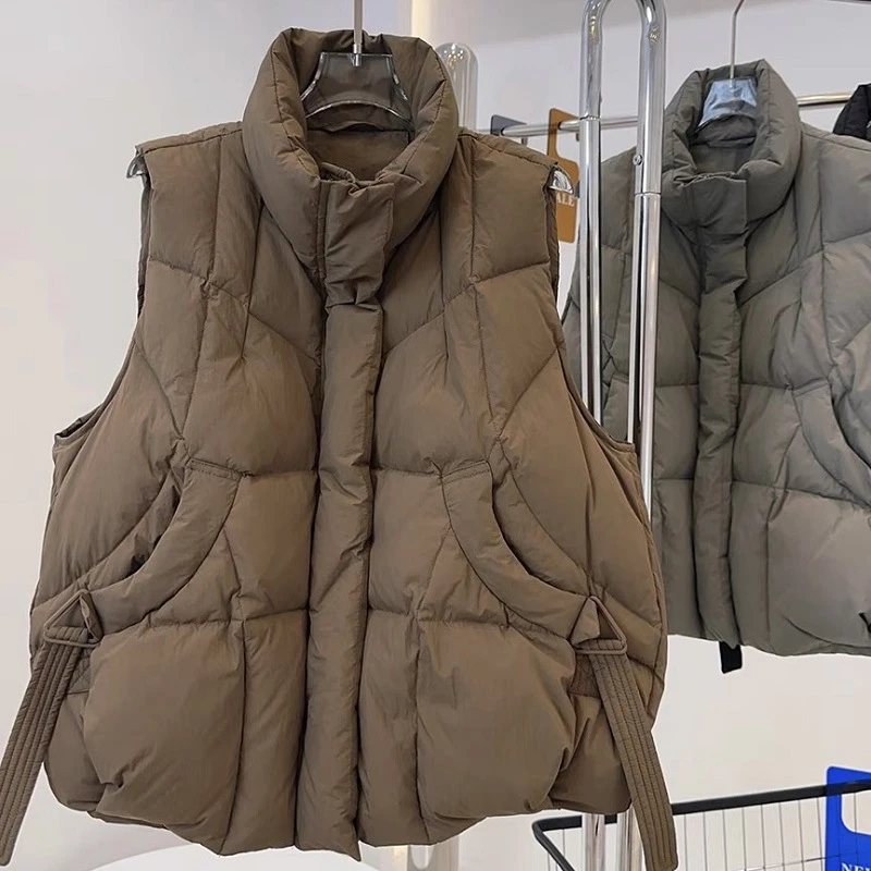 2025年新款韩版短款小个子服马甲女背心宽松外穿加厚外套时尚显瘦