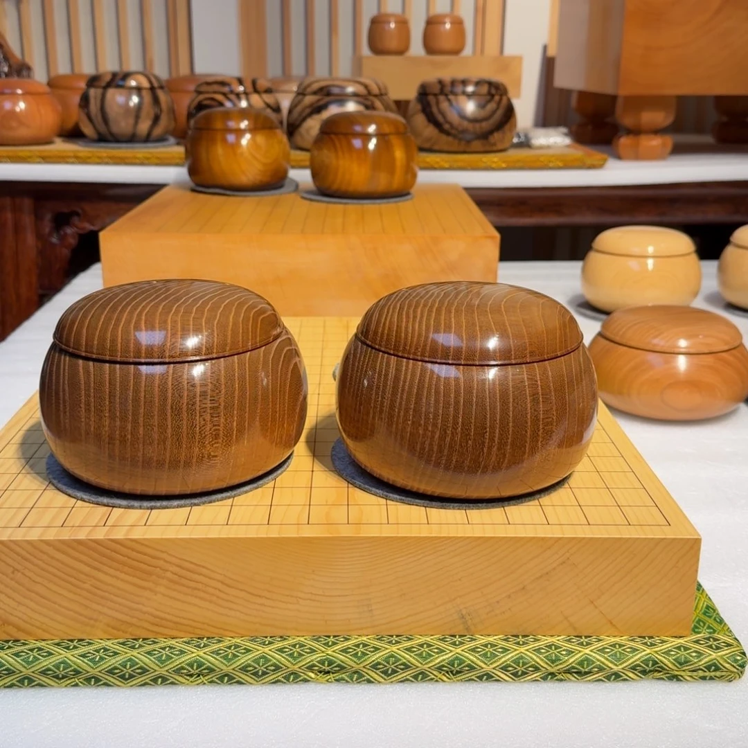 木质本桑超特大碁笥围棋棋罐