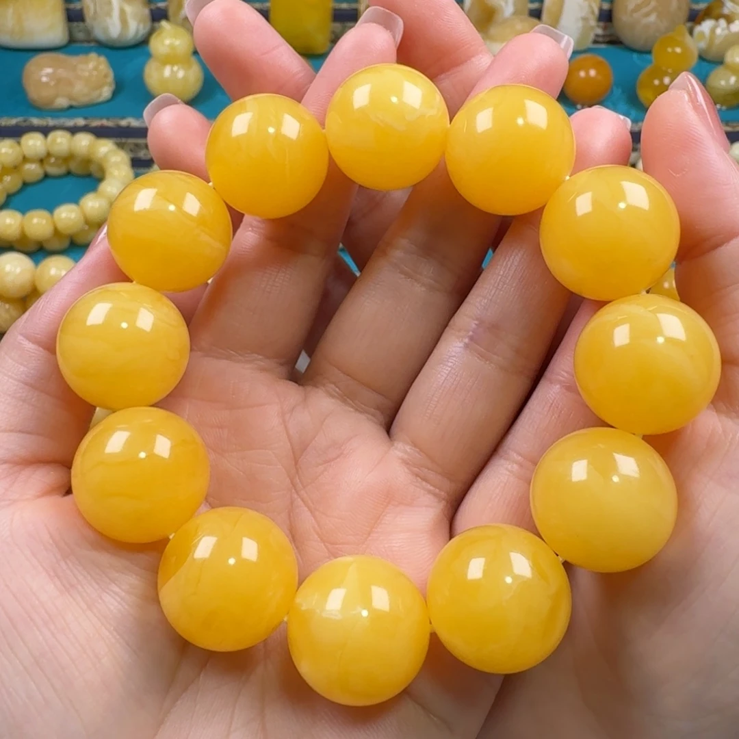 琥珀未镶嵌手链同料