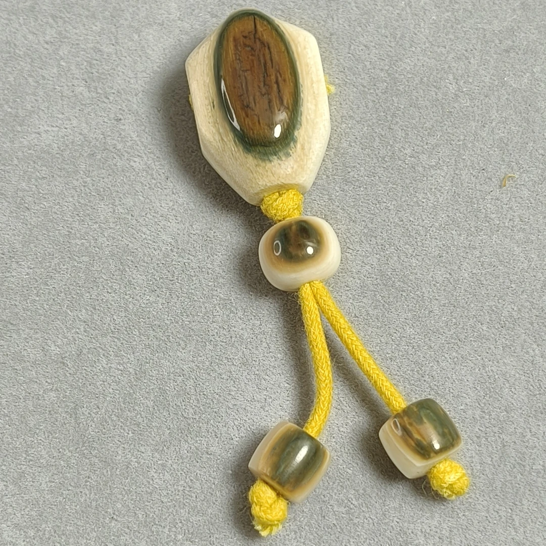 天然猛犸牙蓝眼睛三通蓝皮鲨鱼背13/30