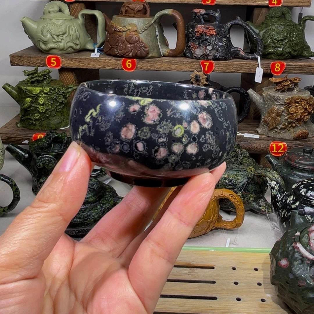石材梅花玉安山玉禅定杯80C