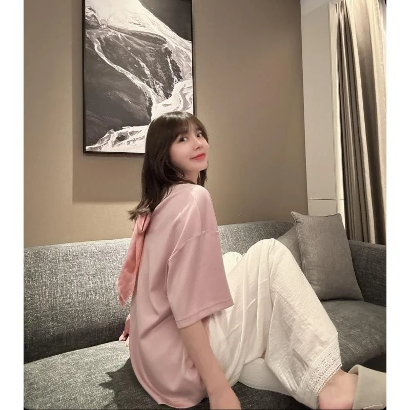 （直播）BETTER JOELAY-【优雅丝巾】时尚百搭纯色宽松T恤短袖Z4551