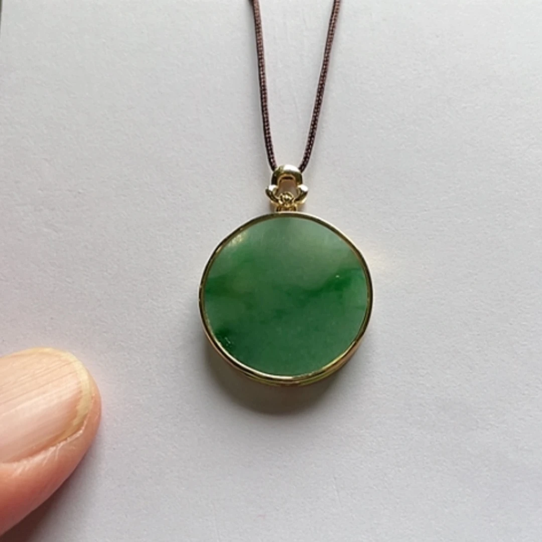 【闪购商品】吊坠(不含链)18K金镶嵌翡翠