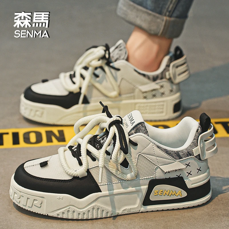 SENMA/森马冬季新款厚底板鞋百搭爆款时尚休闲鞋个性官方正版男鞋