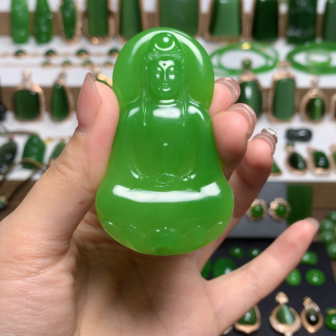 和田玉（碧玉）吊坠未镶嵌小*