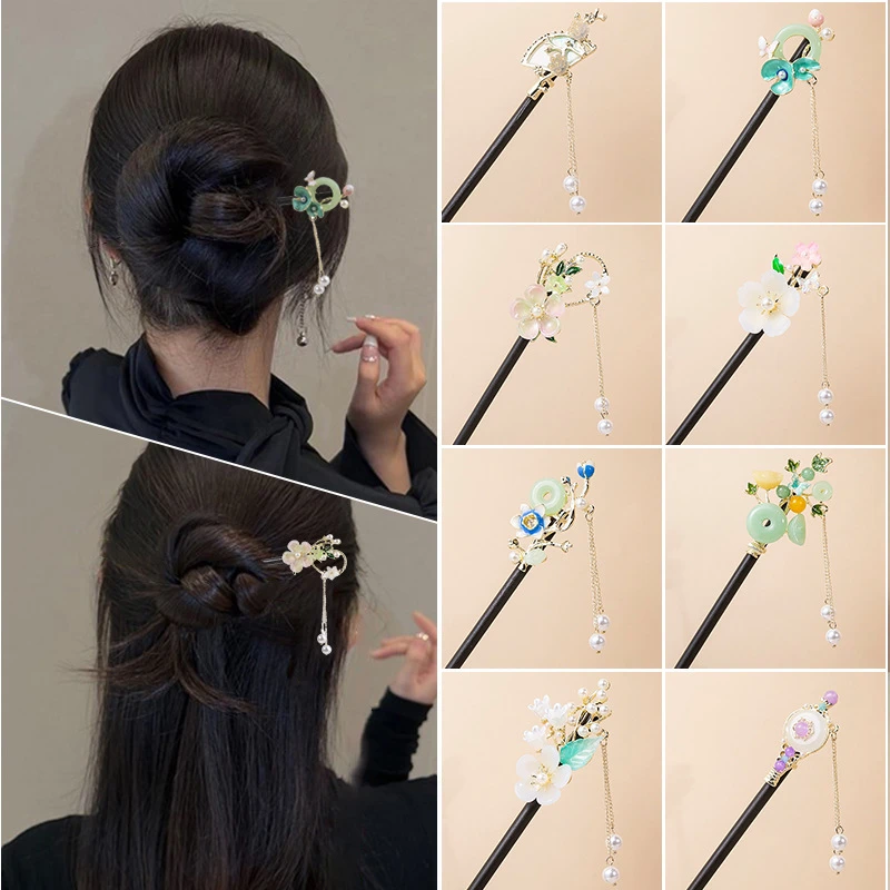 【全木簪】汉服头饰发簪日常步摇簪子流苏复古配旗袍盘发马面裙发饰