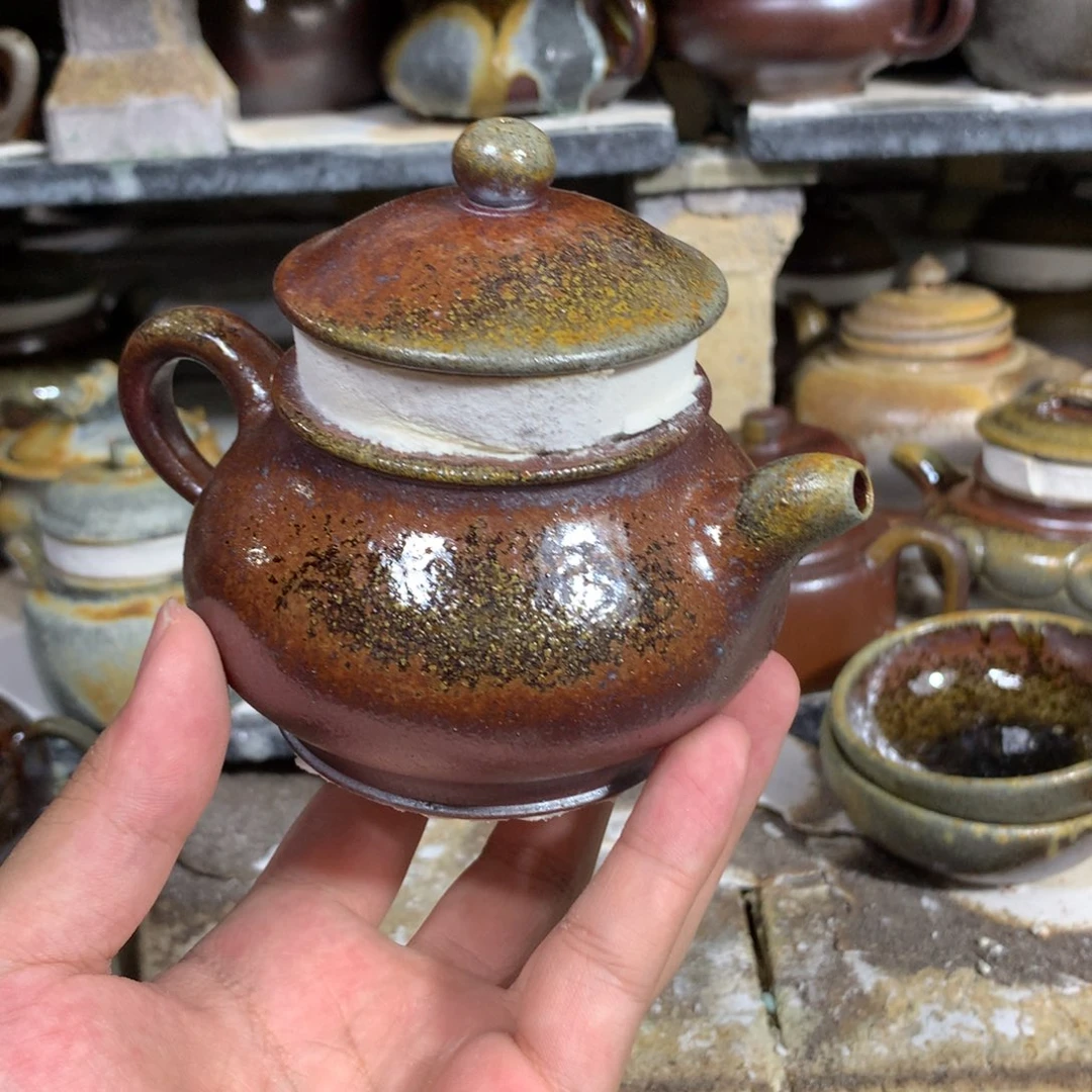 茶壶紫砂纯自然柴烧