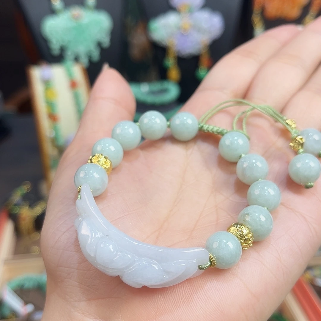 翡翠未镶嵌手链炸