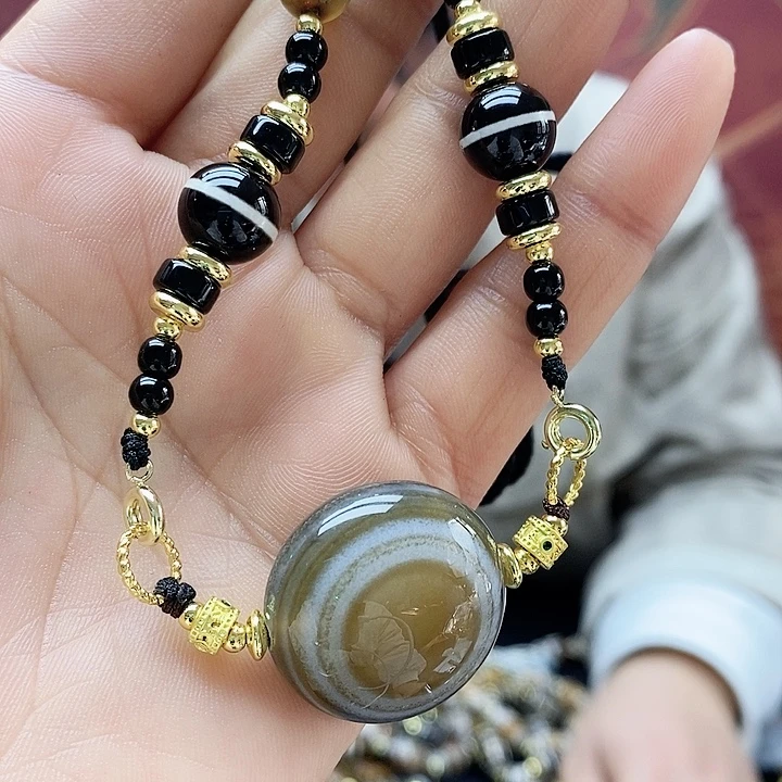 玛瑙/玉髓合金颈饰